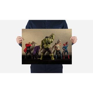 Marvel series / nostalgic retro kraft paper poster bar decorative painting core