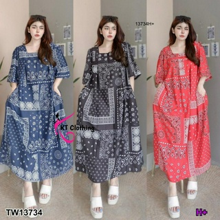 TW13734 Maxi Dress เดรสยาวโอเวอร์ไซส์