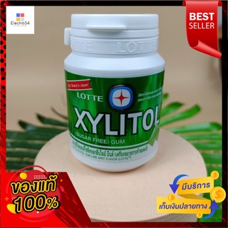 ลอตเต้ ไซลิทอล หมากฝรั่งกลิ่นไลม์มินต์ 58 กรัมLotte Xylitol Limemint flavored chewing gum 58 g.