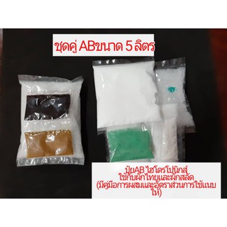 ปุ๋ยไฮโดรโปนิกส์ทนร้อน AB ขนาด5ลิตร ใช้กับผักไทยและผักสลัด(พร้อมคู่มืการผสมและวิธีใช้ฟรี)