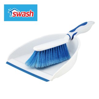 SWASH Dustpan set (White) วิเลดา ชุดแปรงปัดผงพร้อมที่โกย ไม้กวาด ที่โกย ชุดไม้กวาด ที่ตักขยะ ที่โกยขยะ