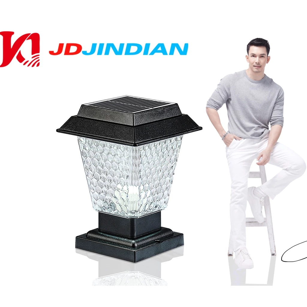 🔥โคมไฟโซล่าเซลล์ ไฟหัวเสาทรงกลม JD-X79-JD-X89 ใช้พลังงานแสงอาทิตย์