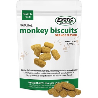 RANDOLPH แรนดอล์ฟ-Exotic Nutrition Monkey Biscuit Orange (14oz) มังกี้บิสกิต รสส้ม01/07/2023