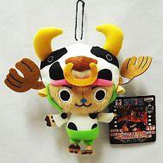 แท้ 100% จากญี่ปุ่น พวงกุญแจ One Piece FILM Z Cow Tony Tony Chopper Cell Phone Charm