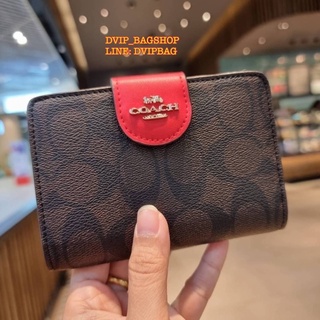 COACH C0082 MEDIUM CORNER ZIP WALLET แท้💯%