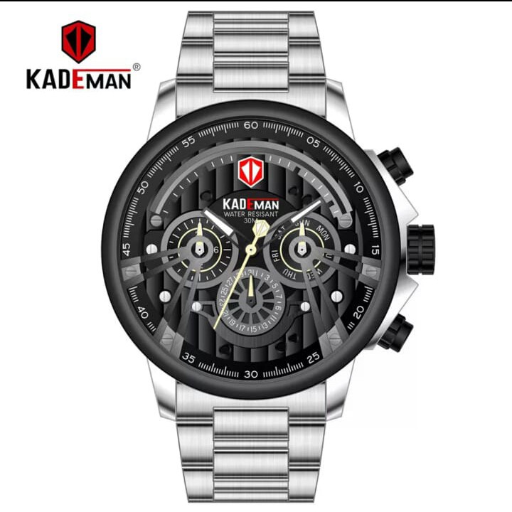 Original Stainless Watch Plus Box รับประกันอย่างเป็นทางการ 1 ปี Kademan 689G