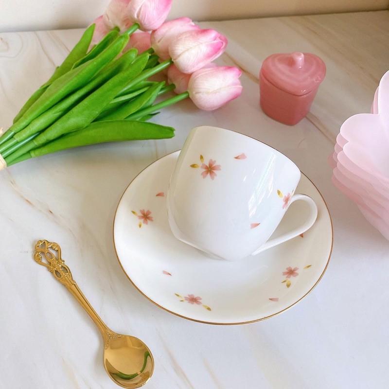 Adam&eve ชุดกาแฟคลาสสิค ลายดอกซากุระ