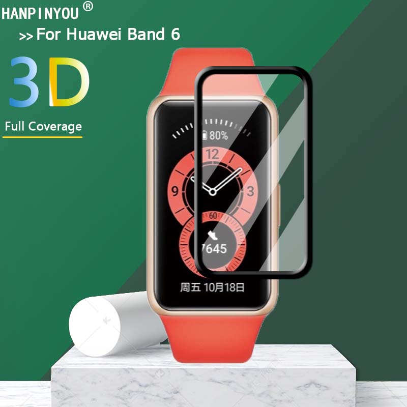 1/2/3/5 Pcs For Huawei / Honor Band 6 / FRA-B19 Bracelet Smart Watch Band Full Cover HD Clear / Anti Purple Light Plating Soft PET PMMA Film 3D Curved Screen Protector -Not Tempered Glass