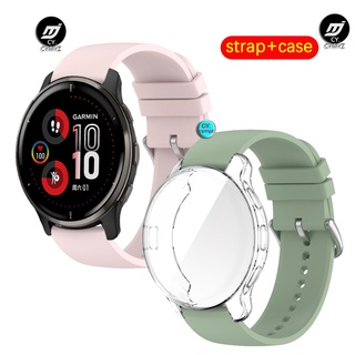 สาย garmin venu 2 plus สายนาฬิกา ซิลิดคน garmin venu2 plus สาย สายรัดข้อมือกีฬา เคส garmin venu 2 plus เคส เกราะป้องกัน เคสกันรอยเต็มจอ