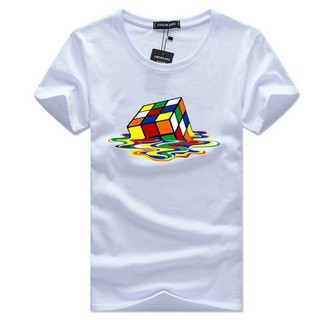 เสื้อยืด พิมพ์ลาย SWENEARO Sheldon Cooper Fusion rubik Cube The Big Bang สําหรับผู้ชาย S-5XL