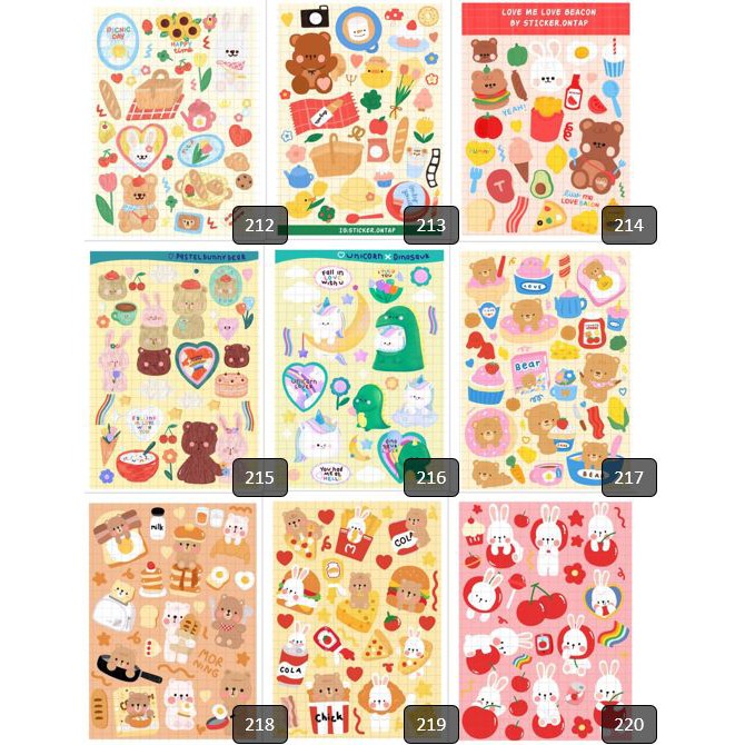 Die-cut sticker ขนาด A6 ลอกแล้วแปะได้เลย