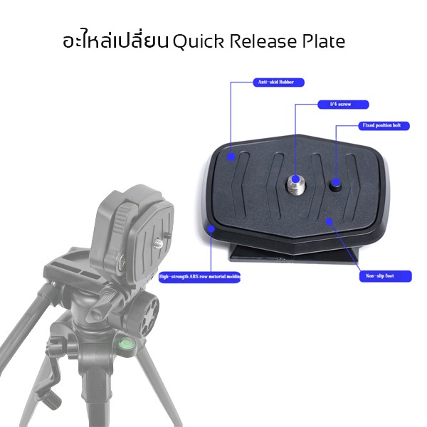 อะไหล่ YUNTENG ขาตัง ของแท้100% Quick Release Plate for yunteng