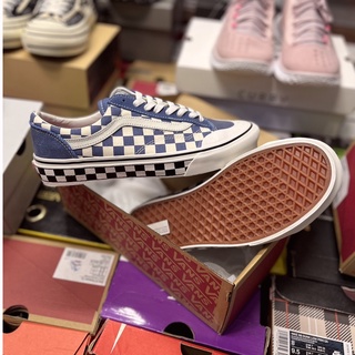 Vans Style 36 Decon SF รองเท้าผ้าใบลําลอง ข้อสั้น ลายตารางหมากรุก สีฟ้า สีขาว ไซซ์ 36-44