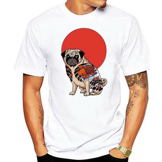 ใหม่ YAKUZA PUG WHITE &amp; BLACK TEE เสื้อยืด USA SIZE S M L XL 3XLS-5XL