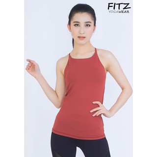 เสื้อโยคะ Fitz - Gamma Tank Top - Brick