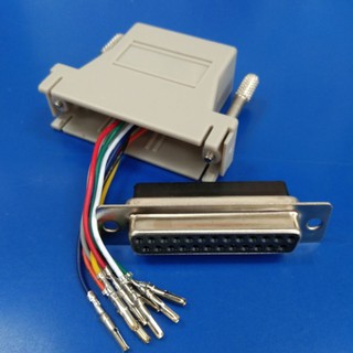 หัวประกอบ DB25  to RJ45 Adapter หัวพาราเรียล ไป หัวแลนตัวเมีย