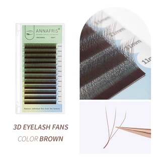 ANNAFRIS 12 แถว 3D W ขนตาปลอม ขนตาตัว y ขนมิงค์ นุ่ม เบา ธรรมชาติ ขนตา w