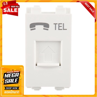 เต้ารับโทรศัพท์ EVE 6P/6C 523329 สีขาว เต้ารับสายไฟ TELEPHONE SOCKET EVE 6P/6C 523329 WHITE