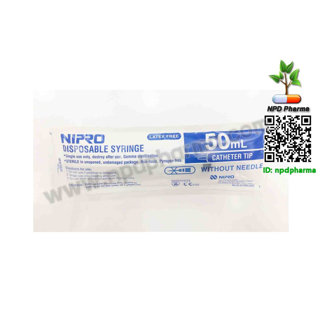 Syringe 50ml ให้อาหาร ไม่มีหัวเข็ม Catheter Tip Nipro ไซริ้งค์ ไซริ้ง syring