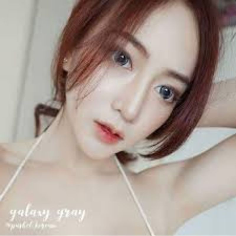 คอนแทคเลนส์ บิ๊กอาย รุ่น Big Bang /Sweet Galaxy สีเทา/gray ค่าสายตาปกติ