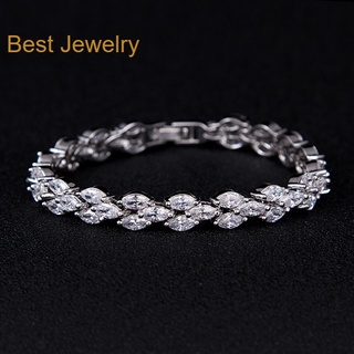 Best Jewelry ข้อมือเพชรเกรดพรีเมี่ยม ประกายไฟเทียเท่าเพชรแท้ เครื่องประดับออกงาน เกรดสวย สร้อยเพชร รับ dropship