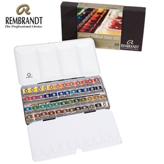 REMBRANDT สีน้ำชุด 48 สีเค้ก (RWC SET METAL 48 PANS) สีน้ำชนิดก้อน เกรดอาร์ตติส