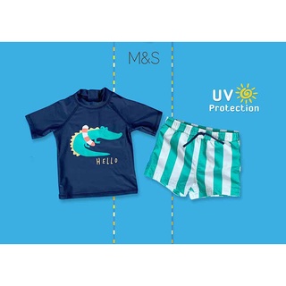 ✅ [6-9M] M&amp;S 2 Swim Set UV Protection ชุดว่ายน้ำเด็ก ป้องกันแสงแดด