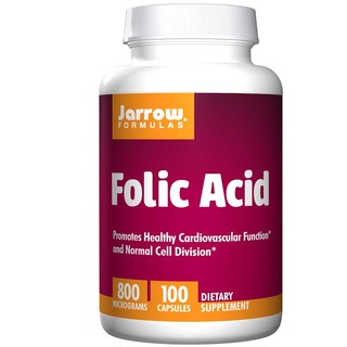 Jarrow Formulas, Folic Acid, 800 mcg, 100 Capsules