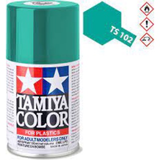 สีพ่นโมเดลรถ สีพ่นโครงรถ สีสเปรย์ทามิย่า Tamiya Spray Color TS-102 Cobalt Green