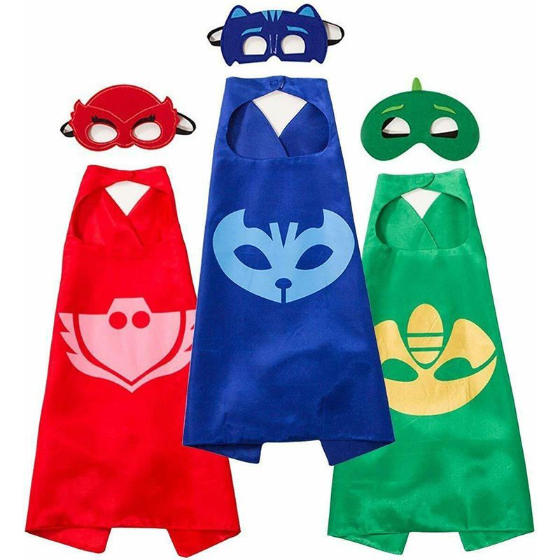 Pj Mask NobleKids เซตเครื่องแต่งกายสำหรับเด็ก มาพร้อมเคปและหน้ากาก สีสันสดใสมากมาย