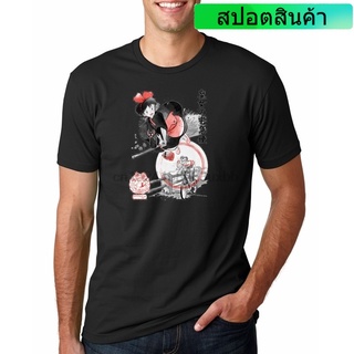 🔥 เสื้อยืด พิมพ์ลายอนิเมะญี่ปุ่น Studio Ghibli Spirited Away Mononoke My Neighbour Totoro สีขาวเสื้อยืดอินเทรนด์ 🔥