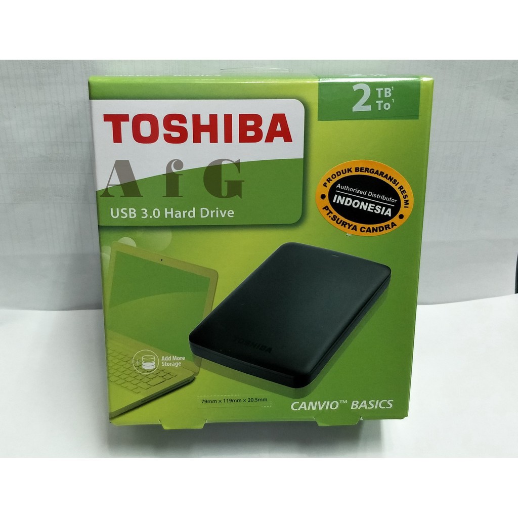 HDD External USB 3.0 Toshiba Canvio Basic 2TB Hitam Shopee Thailand