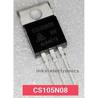 (1ตัว) CS105N08 , 105N08 , MOSFET N-Channel 105A 80V TO-220AB (รหัสสินค้า M02641)