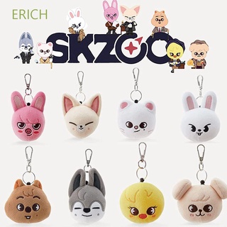 ERICH Stuffed Animal Plush Keychain Birthday Stray Kids Stuffed Doll Stray Kids Keychain Bag Pendant Key Rings Cartoon Animal Fans Collection Children Gift Christmad Gifts Plush Toys