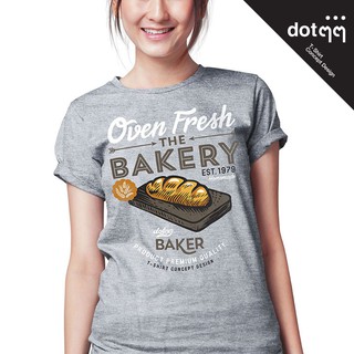 dotdotdot เสื้อยืดผู้หญิง รุ่น Concept Design ลาย Bakery (สีเทา)