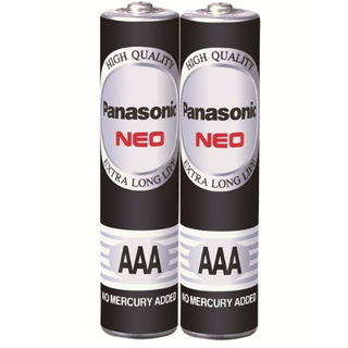 ถ่าน ไฟฉาย PANASONIC AAA Neo R03NT/2SL สีดำ (2ก้อน/แพ็ค)