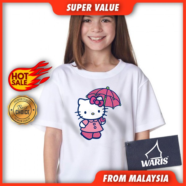 Hello Kitty - เสื้อยืดผ้าฝ้าย 100%