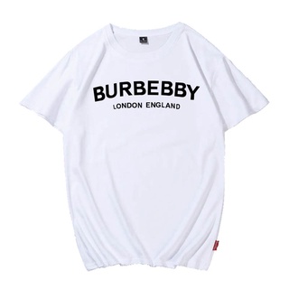 KPOP BTS V BURBERRY LONDON ENGLAND ผ้าฝ้ายเสื้อยืดผู้ชายผู้หญิง Plus ขนาดหลวมคู่แขนสั้น Top 2022 bt