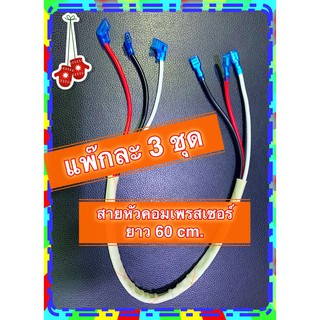 แพ็กละ 3 ชุด** สายหัวคอม เพรสเซอร์ สายหัวหลัก 2.5มม. ยาว 60 ซ.ม. 300-500V