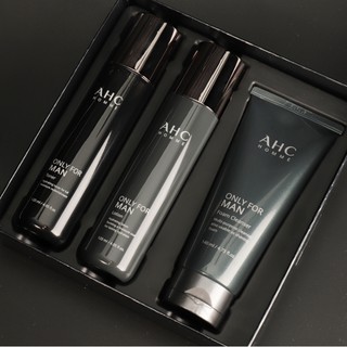 AHC mens skin care product set three-piece facial cleanser full set of oil control moisturizing care set