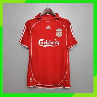 เสื้อกีฬาแขนสั้น ลายทีมชาติฟุตบอล Liverpool 06-07 ชุดเหย้า สไตล์เรโทร