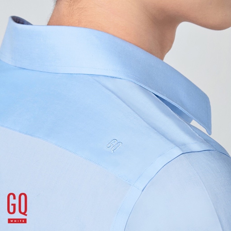 GQWhite™ Blue ที่สุดแห่งเสื้อเชิ้ตสีฟ้า (ไม่มีกระเป๋า) เบอร์ 48 เสื้อ1ตัว