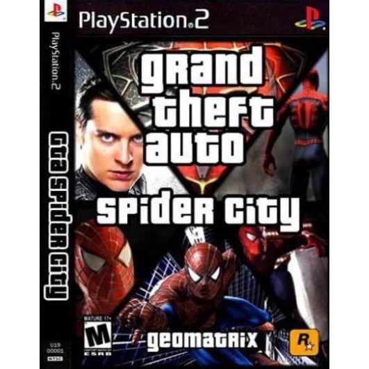 จอยเกมส์ ps2 แผ่นเกมส์ ps2 แผ่นเกมส์ GTA Spider City PS2 Playstation 2 คุณภาพสูง ราคาถูก