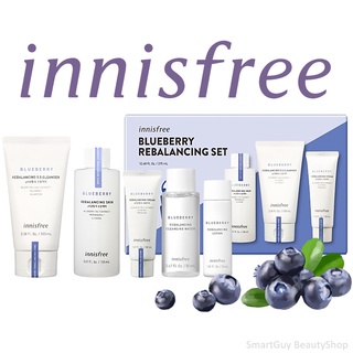 Innisfree Blueberry rebalancing set ชุดผลิตภัณฑ์ทำความสะอาดและบำรุงผิวหน้าสูตรสารสกัดบลูเบอรี่จากเกาหลี