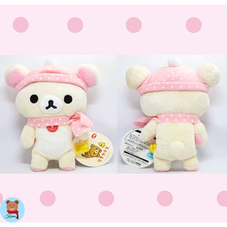 ✅พร้อมส่ง Mini Korilakkuma San-X 🇯🇵โคริรัคคุมะน้อย มินิ ใส่หมวกชมพู