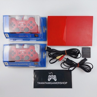 PS2 Slim SCPH-90006 limited edition สีCinnabar Red เล่นแผ่นก้อปไรท์/ก้อปปั๊ม/แผ่นแท้ได้หมด แถมแผ่นครบชุดพร้อมเล่น