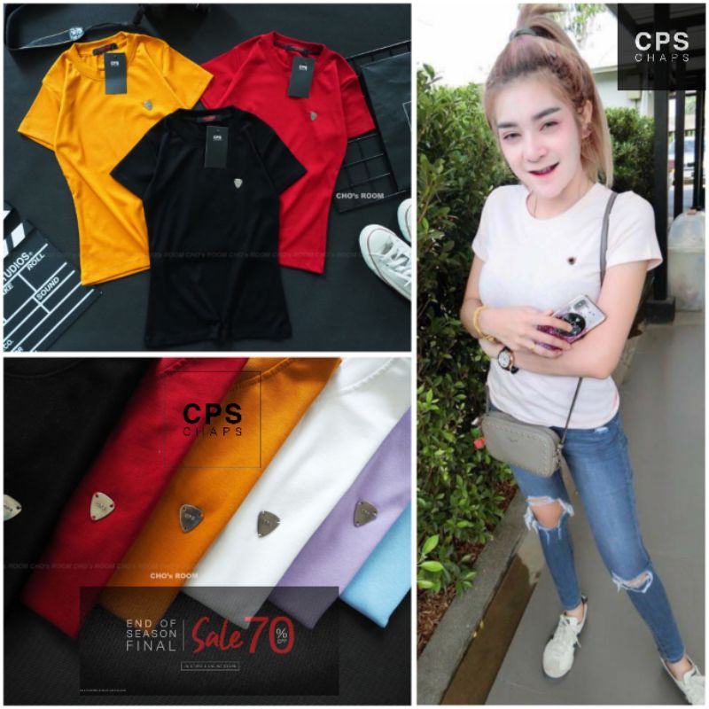 ถูกที่สุด CPS-CHAPS เสื้อยืดรัดรูป เข้ารูป ใส่แล้วหุ่นดีมากๆ (F.รัดรูป)