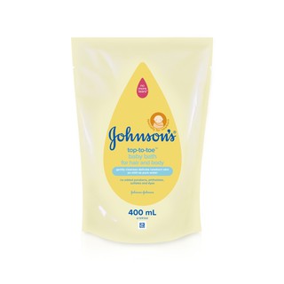 Johnsons Top to Toe Baby Bath 400 ml refill