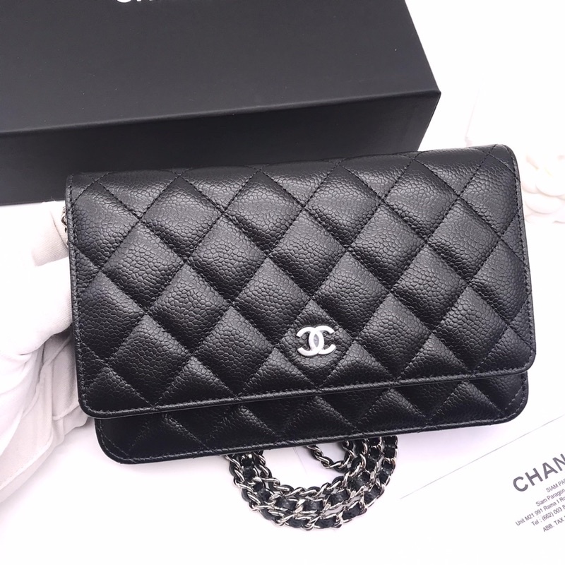 🔆สอบถามStock ก่อนกดสั่งนะคะ Chanel wallet on chain / woc ของแท้ กระเป๋า ชาแนล ส่งฟรี EMS ทั้งร้าน