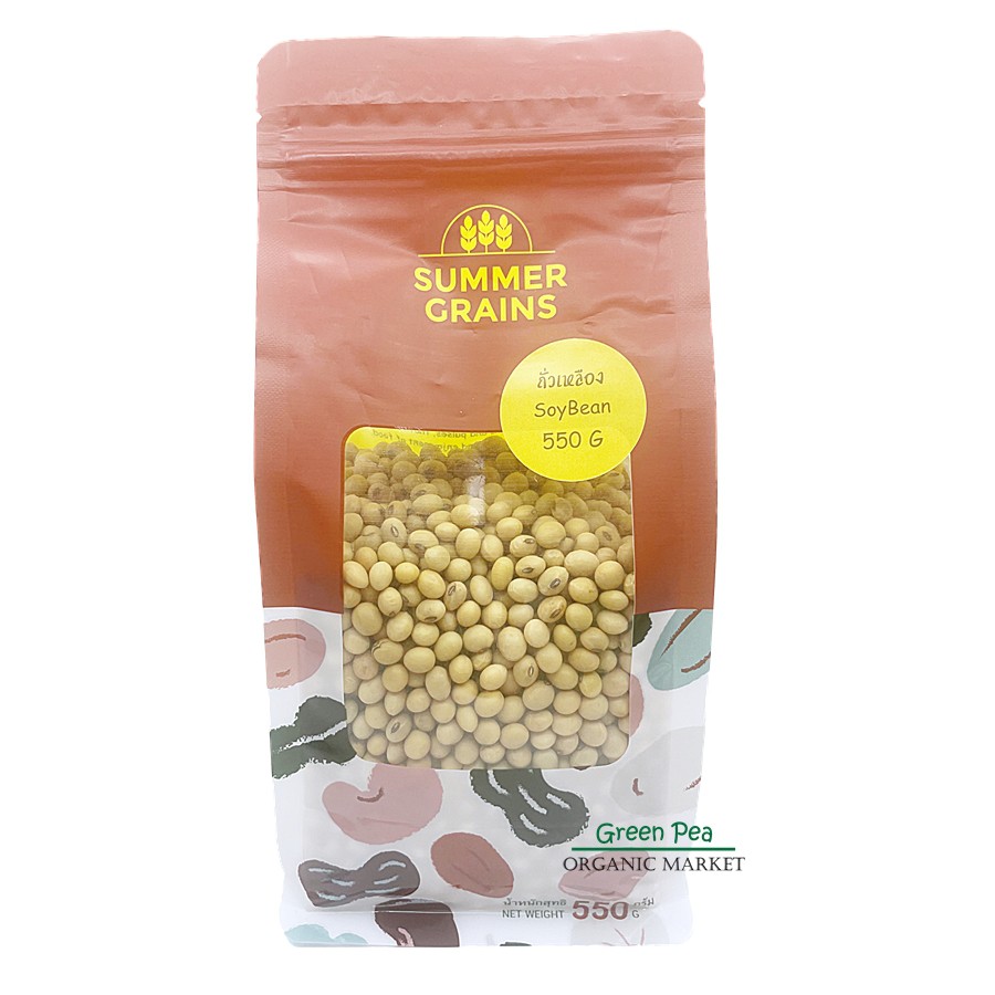 Summer grains ถั่วเหลือง เมล็ดถั่วเหลือง ปลอดสาร 500g. Soy Bean